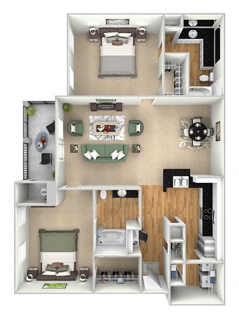 Island Park - B1 - 2 bedroom and 2 bath